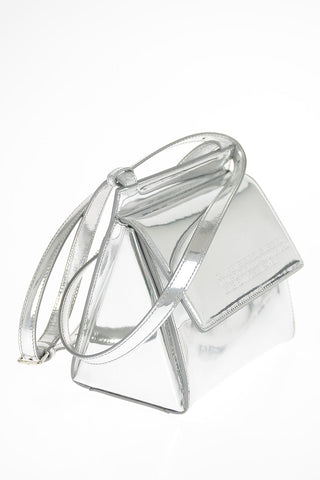 205W39NYC Metallic Leather FOLDOVER Shoulder Bag