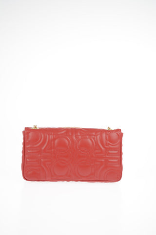 Matelassé-leather Pouch-wallet with Chain