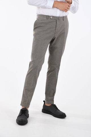 ID Micro Houndstooth Cuffed Hem Pants
