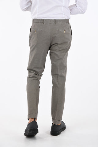 ID Micro Houndstooth Cuffed Hem Pants