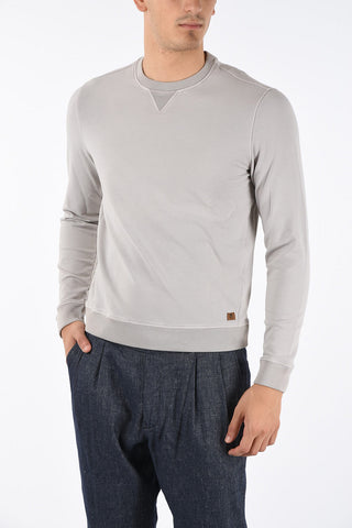 ID Crewneck Sweatshirt with Ribbed Trims