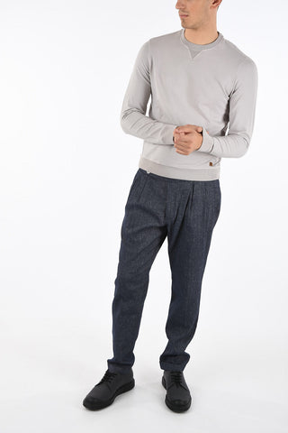 ID Crewneck Sweatshirt with Ribbed Trims