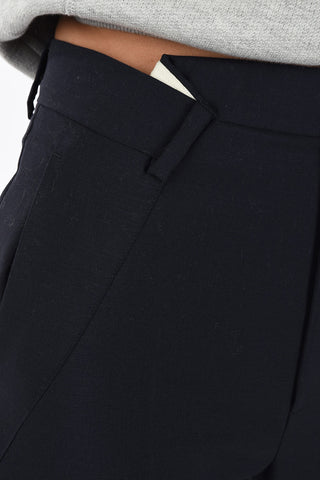MM4 Mohair Blend High-Waisted Pants