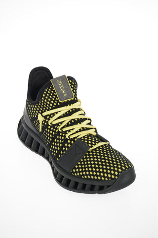 ZZEGNA Bouclé Fabric Sock Sneakers