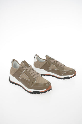 EZ LUXURY Leder- und Stoff-Sneaker SIRACUSA