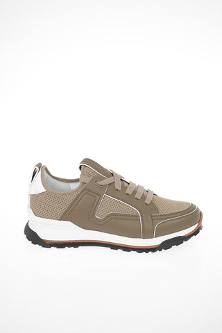 EZ LUXURY Leder- und Stoff-Sneaker SIRACUSA