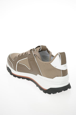 EZ LUXURY Leder- und Stoff-Sneaker SIRACUSA