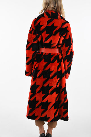 Shearling Coat with Belt