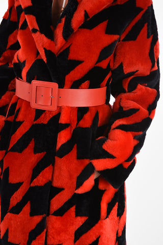 Shearling Coat with Belt
