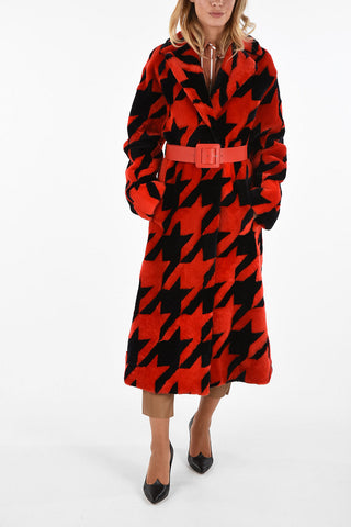 Shearling Coat with Belt