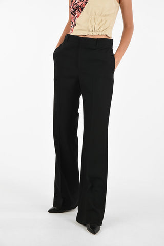 Virgin Wool Wide Leg Pant