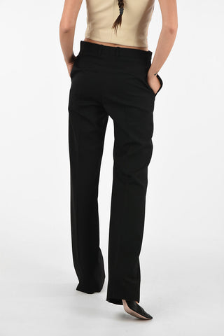 Virgin Wool Wide Leg Pant