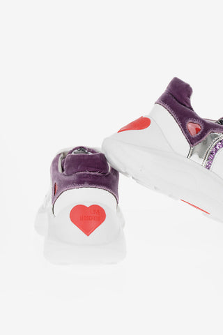 LOVE Chenille Glittered Sneakers