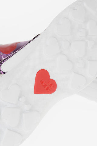 LOVE Chenille Glittered Sneakers