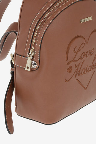 LOVE Faux Leather Embroidered Backpack