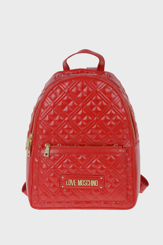 LOVE Faux Leather Quilted Backpack