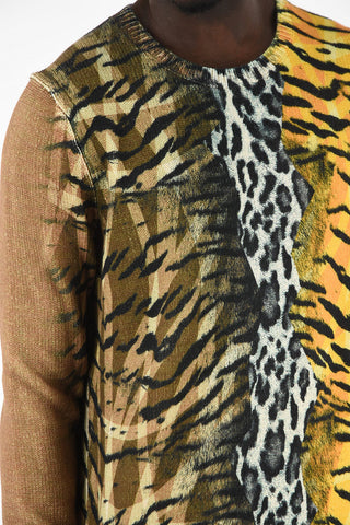 Animal Printed Loose Fit Sweater