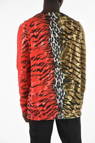 Animal Printed Crewneck Sweater