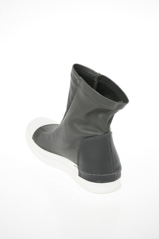 Leather High-Top Sneakers