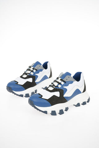 Fabric and Leather Sneakers