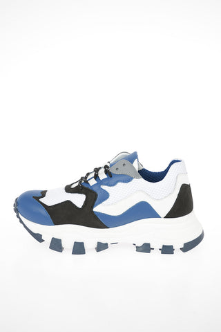 Fabric and Leather Sneakers