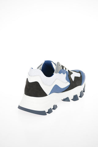 Fabric and Leather Sneakers