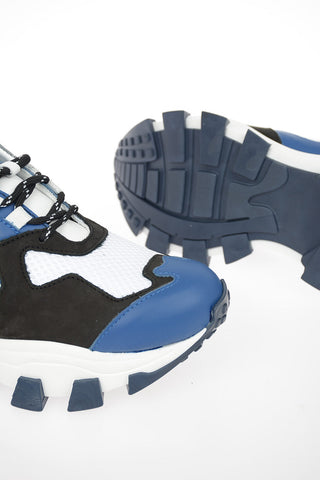 Fabric and Leather Sneakers