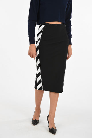 split-back hem pencil skirt