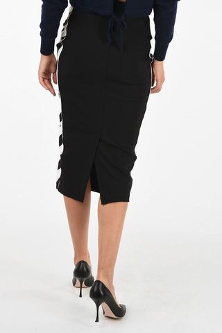 split-back hem pencil skirt