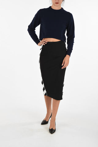 split-back hem pencil skirt