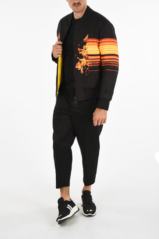 Reversible MIRRORED FLAME Bomber Jacket