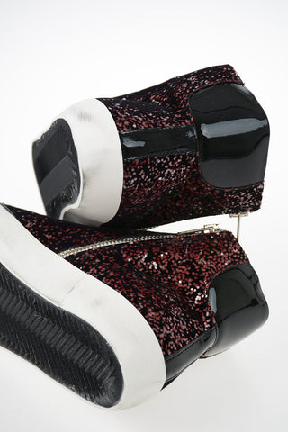 Chenille Glittered PARIS Sneakers