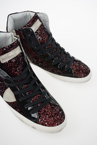 Chenille Glittered PARIS Sneakers