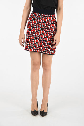 all over logo mini skirt
