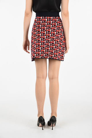 all over logo mini skirt