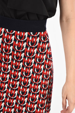 all over logo mini skirt