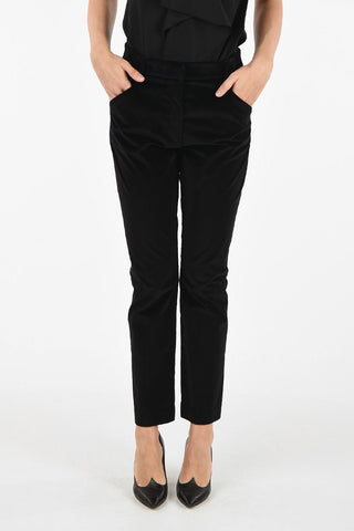 velvet straight pants