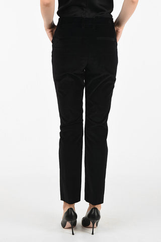 velvet straight pants
