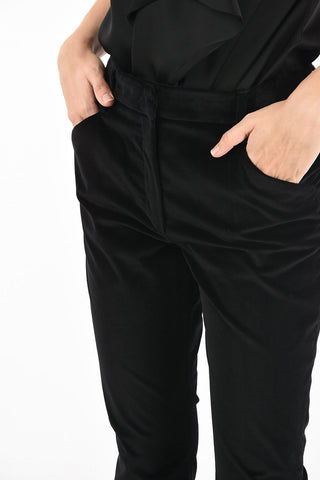velvet straight pants
