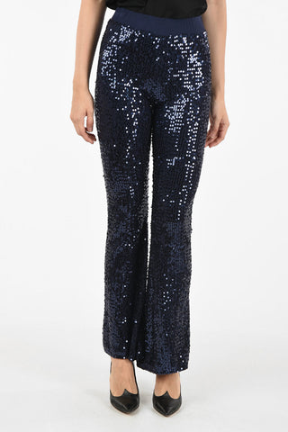 sequined bootcut pants