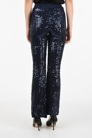 sequined bootcut pants