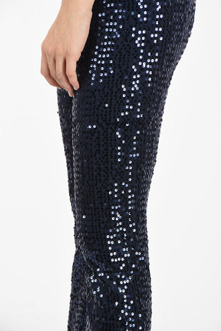 sequined bootcut pants