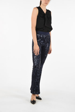 sequined bootcut pants