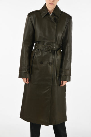 leather PIRELLO double breasted Coat