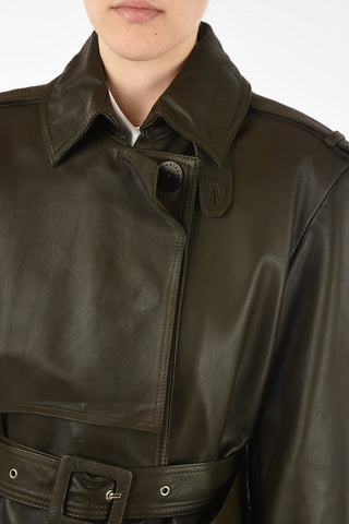 leather PIRELLO double breasted Coat