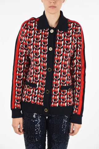 cardigan con logo