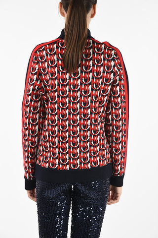 cardigan con logo