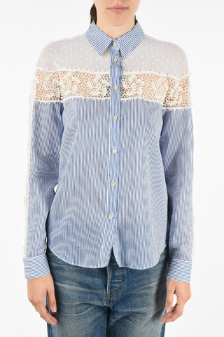 blusa awning striped e patchwork