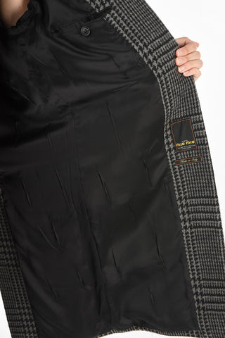 Houndstooth chesterfield coat