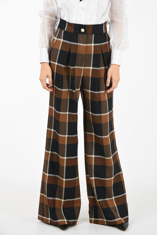 Pantaloni Palazzo MOON a Quadri Plaid
